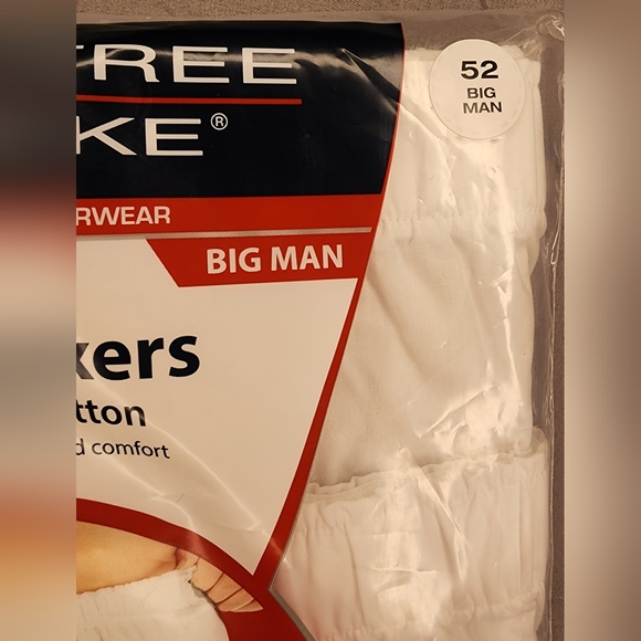 ROUNDTREE & YORKE® BIG MAN, Size 52 PREMIUM MEN'S UNDERWEAR WHITE Boxers 2 Pairs - Picture 3 of 3